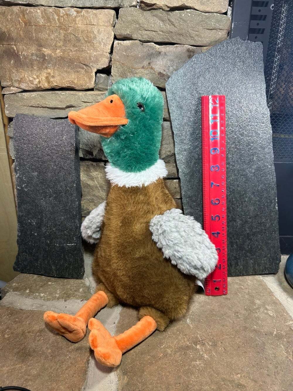 Walmart Mallard Duck ( male) plush 13” adorable sitting stuffed animal